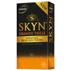 Manix Skyn Grande taille Boîte de 10 préservatifs Sensation de ne rien porter Technologie Sensoprène sans latex